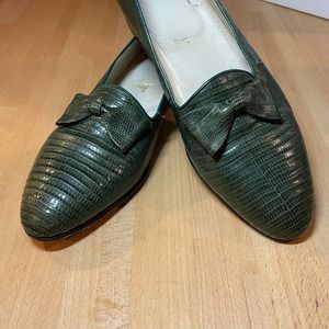 Vintage 90s Giorgio Brutini Lizard Slip-Ons